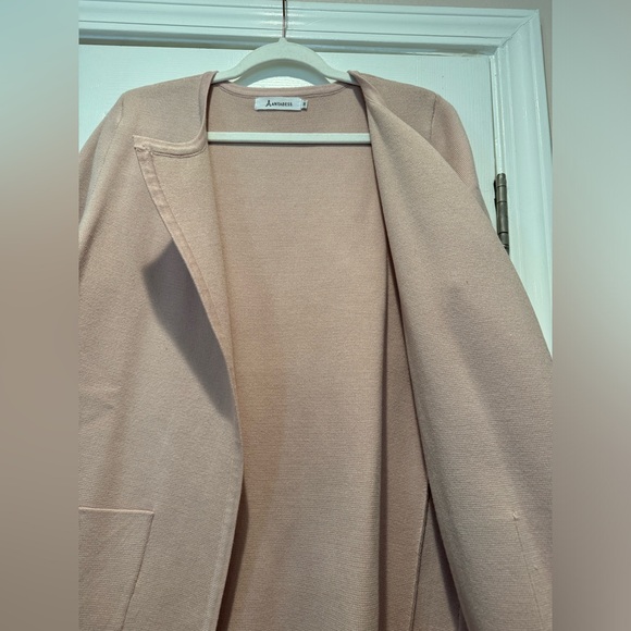 ANRABESS Open Front Knit Lightweight Cardigan - pink - medium - Picture 5 of 7